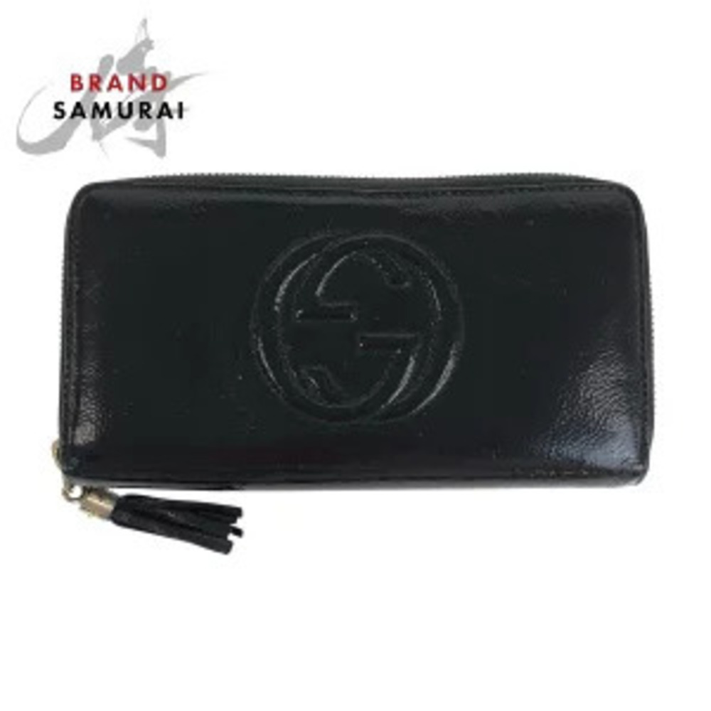 GUCCI Soho Wallet Black Enamel